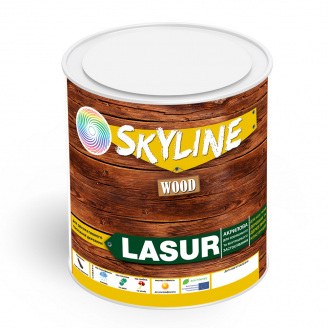 Лазурь для обработки дерева декоративно-защитная SkyLine LASUR Wood Махагон 750 мл