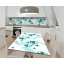Наклейка 3Д вінілова на стіл Zatarga «Бірюзові сфери» 650х1200 мм для будинків, квартир, столів, кав'ярень Київ