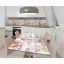 Наклейка 3Д вінілова на стіл Zatarga «Квіткові віньєтки» 600х1200 мм для будинків, квартир, столів, кав'ярень, Київ