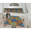 Наклейка 3Д виниловая на стол Zatarga «Цветная мозаика» 650х1200 мм для домов, квартир, столов, кофейн, кафе Киев