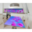 Наклейка 3Д вінілова на стіл Zatarga «Неонові маки» 650х1200 мм для будинків, квартир, столів, кав'ярень Запоріжжя