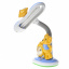Настольная лампа с часами для детской Brille 11W TP-012 Синий Херсон