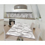 Наклейка 3Д вінілова на стіл Zatarga «Білий шовк» 650х1200 мм для будинків, квартир, столів, кав'ярень Свеса