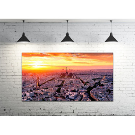 Картина на холсте ProfART S50100-g178 100 х 50 см Закат над Парижем (hub_OQLi51590)