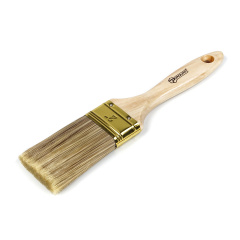 Пензлик малярський Polax флейцева дерев'яна ручка штучний ворс "Чемпіон" 2" (06-003) Бушеве
