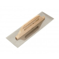 Тертка-гладилка Polax з дерев'яною ручкою, нержавіючим покриттям 125х380 мм (100-092) Дніпро