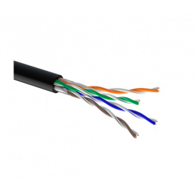Вита пара кабель OK-net КПП-ВП (250) 4*2*0.57 UTP-cat.6 (UTP мідь зовнішній) бухта 305м чорний