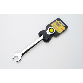 Ключ рожково-накидной СИЛА с трещоткой и шарниром CrV 17 мм (032815)