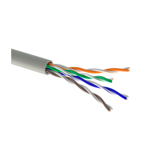 Вита пара кабель OK-net КПВ-ВП (250) 4*2*0.57 UTP-cat.6 (UTP мідь внутрішній) бухта 305м білий