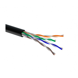 Витая пара кабель OK-net КПП-ВП (250) 4*2*0.57 UTP-cat.6 (UTP медь наружный) бухта 305м черный