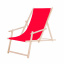 Шезлонг (крісло-лежак) дерев'яний для пляжу, тераси та саду Springos DC0003 RED Житомир