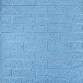 Самоклеющаяся декоративная 3D панель под голубой кирпич 700x770x5мм (005-5) SW-00000297