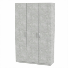 Трехдверный распашной шкаф-15 Компанит дсп серого цвета бетон-ателье светлое Полтава