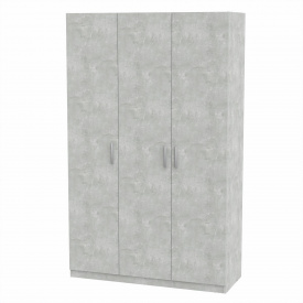 Трехдверный распашной шкаф-15 Компанит дсп серого цвета бетон-ателье светлое