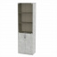 Офисный шкаф для документов КШ-6 Компанит со стеклом дверьки дсп серый бетон - ателье светлый Кропивницький
