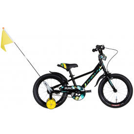 Детский Велосипед 16" Formula RACE 2022 Размер 8.5" черный с желтым