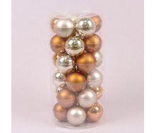 Кульки скляні Flora D-5,7 см. 30 шт.(44588)