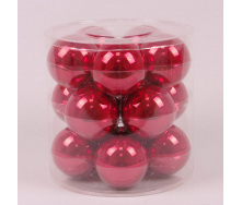 Кульки скляні Flora D-8 см. 15 шт.(44606)