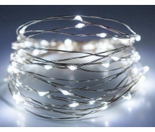 Светодиодная гирлянда нить Led Капли росы на 100 светодиодов электрическая 10 метров Белая
