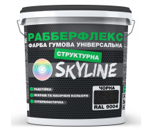 Фарба гумова структурна «РабберФлекс» SkyLine Чорна RAL 9004 7 кг