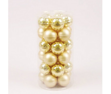 Кульки скляні Flora D 5,7 см 30 шт Золотистий (44351)