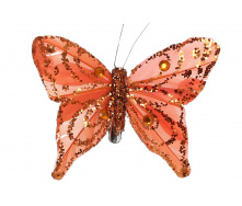 Декоративная бабочка на клипсе BonaDi 5 см Оранжевый (117-888)