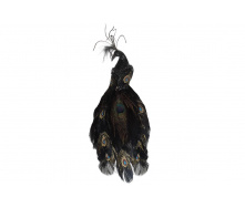 Декоративний Павич на кліпсі BonaDi 32 см Чорний (499-059)