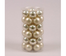 Кульки скляні Flora D-3,8 см. 36 шт.(44556)
