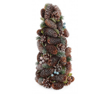 Декоративная елка Шишки и ягоды с натуральными шишками Bona DP42837