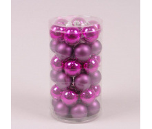 Кульки скляні Flora D-3,8 см. 36 шт.(44557)