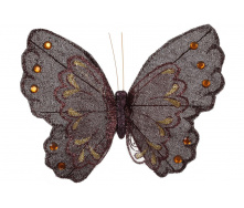 Декоративная бабочка на клипсе BonaDi 21 см Коричневый (117-912)
