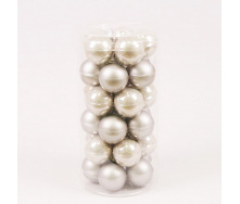 Кульки скляні Flora D 5,7 см 30 шт Сірий (44508)