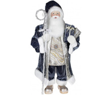 Новогодняя фигурка Санта с посохом 90см (мягкая игрушка), серо-голубой Bona DP73698
