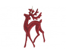 Елочное украшение BonaDi Олень 14 см Красный (788-385)