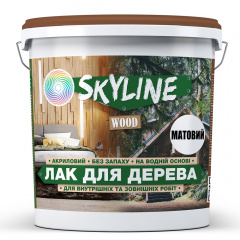 Лак для дерева акриловый Skyline Wood Прозрачный Матовый 3л Полтава