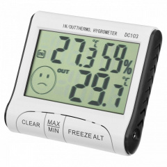 Термометр-гігрометр з виносним датчиком Digital DC-103 Білий (20053100176) Калуш