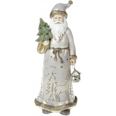 Статуэтка Santa с елкой 31.5 см, шампань Bona DP43011 Пологи