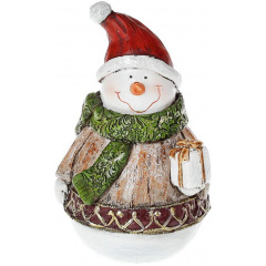 Статуэтка Снеговичок с подарком 14.5 см Bona DP43014 Ладан