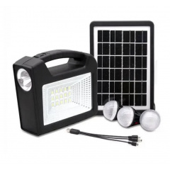 Портативная аккумуляторная станция для зарядки с фонарем солнечной панелью GDTIMES GD-103 плюс 3 лампочки Винница