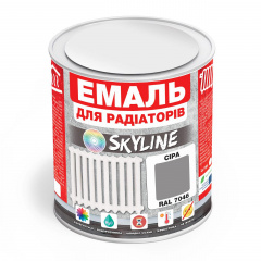 Емаль Для Радіаторів акрилова термостійка глянсова SkyLine 0.75 л Сіра RAL 7046 Дніпро