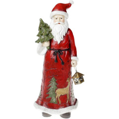 Статуэтка Santa с елкой 31.5 см, в красном Bona DP43012 Камень-Каширский
