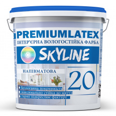 Фарба вологостійка напівматова Premiumlatex 20 Skyline 6 кг Тячів