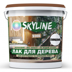 Лак для дерева акриловый Skyline Wood Прозрачный Глянцевый 3л Киев