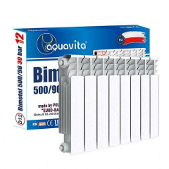 Секция радиатора биметаллического AQUAVITA 500/100 D12, 30 бар Киев