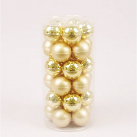 Кульки скляні Flora D 5,7 см 30 шт Золотистий (44351)