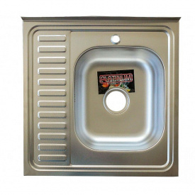 Кухонная Мойка Platinum 6060 R Satin 0,4 мм (270206)