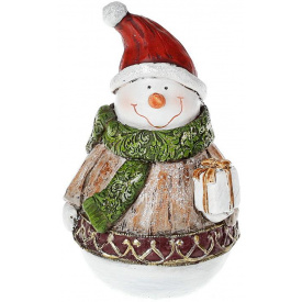 Статуэтка Снеговичок с подарком 14.5 см Bona DP43014