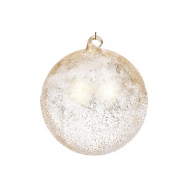 Елочный шар BonaDi 12 см Серебристый с золотистым (NY15-042)