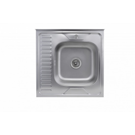 Мойка кухонная из нержавеющей стали Platinum 6060 R САТИН 07 / 160