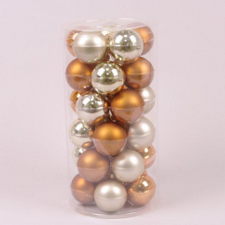 Кульки скляні Flora D-5,7 см. 30 шт.(44588)